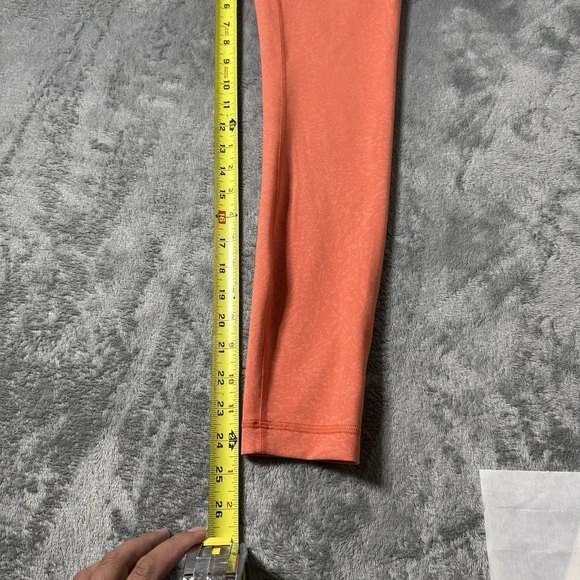 Lululemon  SZ 4 ‎ Wunder Train High Rise Tight Coral Orange Printed Everlux - Picture 9 of 9